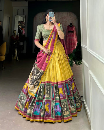 Royal Mustard Mosaic Lehenga
