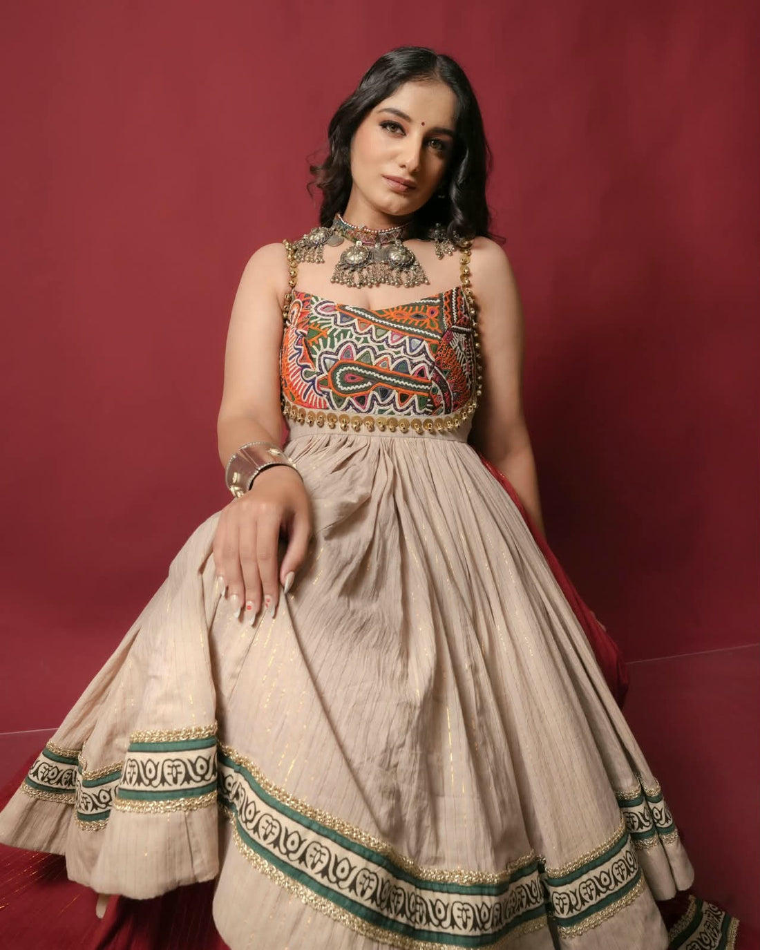 Maroon Heritage Lehenga Set