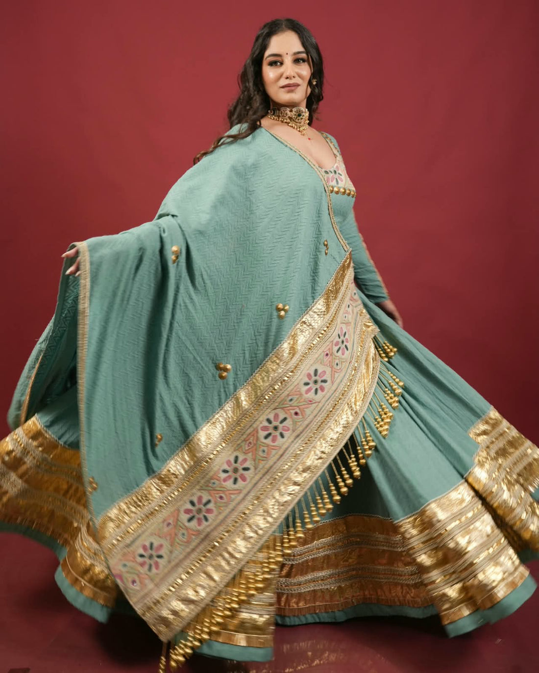 Zari Border Lehenga Saree