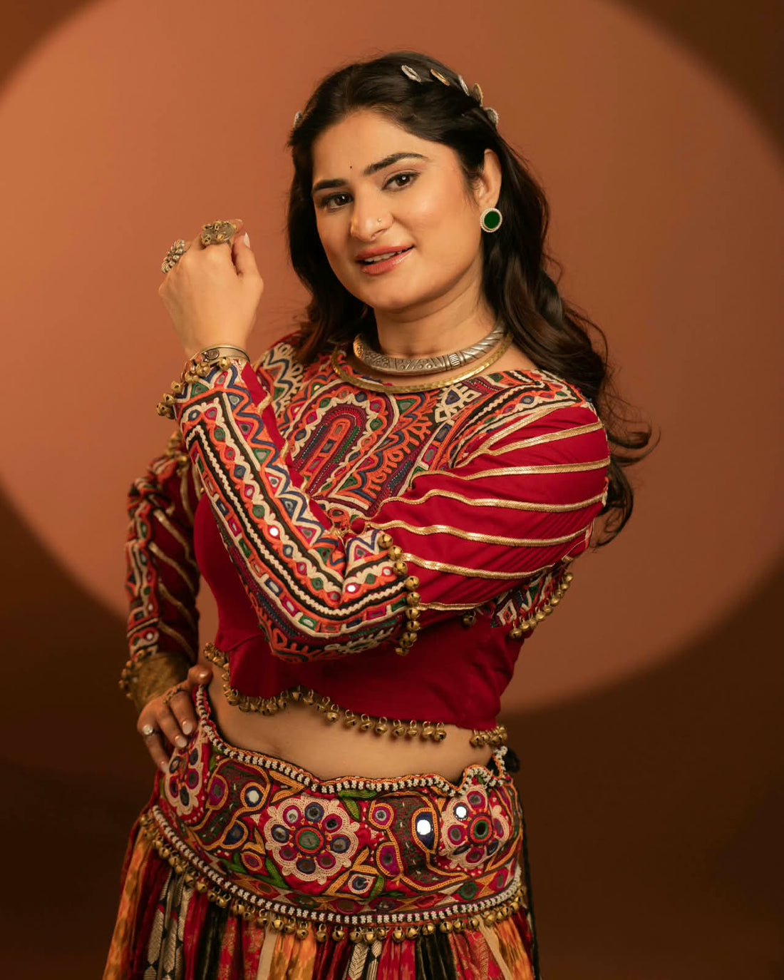 Maroon Multicolour  Lehenga Set